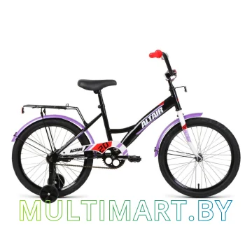 Детский велосипед Altair Kids 20 (черный/белый/фиолетовый, 2020)